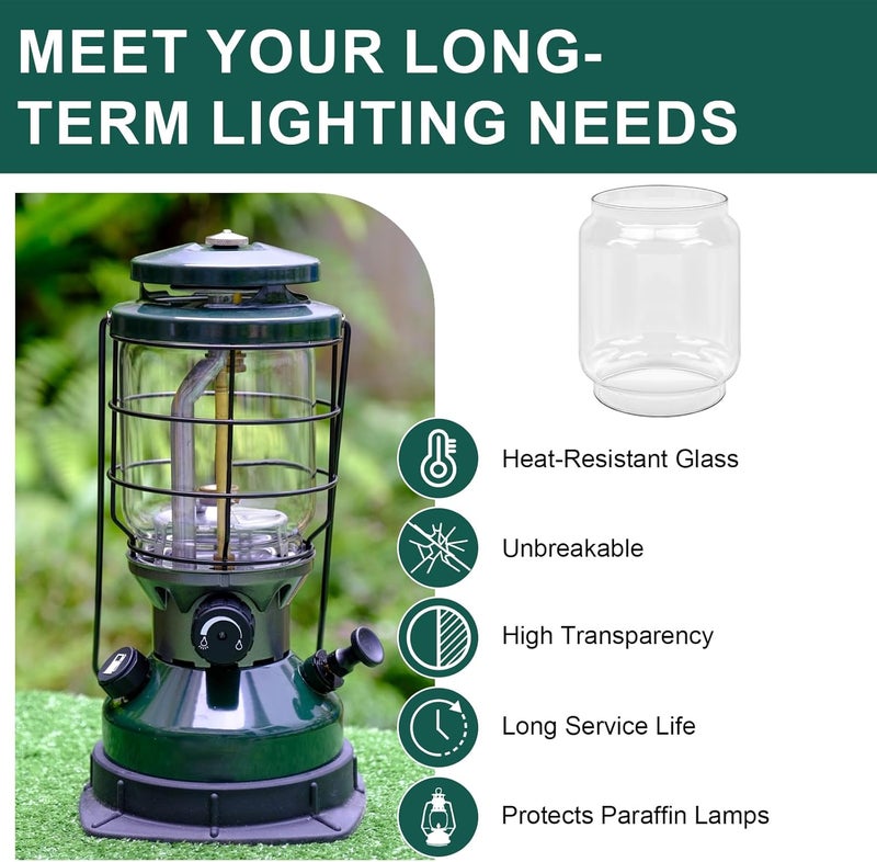 Magluv Lantern Globe Replacement for Coleman Max Northstar Lanterns Models 2000, 2500, 2600 Coleman Lantern Parts Replacement Glass Globe for Fuelled Propane Lanterns - Similar for Coleman #R2000B043C - Image 4